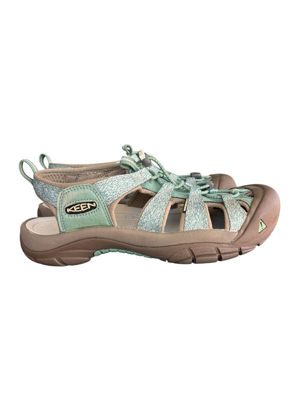 KEEN Women's Newport H2 Closed Toe Waterproof Sandals 10 Malachite/Silver Branch